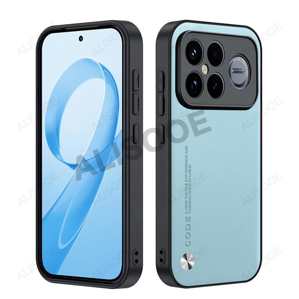 For POCO F8 Ultra / POCO F8 Pro F7 F6 F5 Pro Case Cover Fashion Fiber Texture PU-Leather & Plastic Protection Back Capa Funda