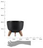Donica Rosa Linea Eco Czarna 24Xh15 Cm