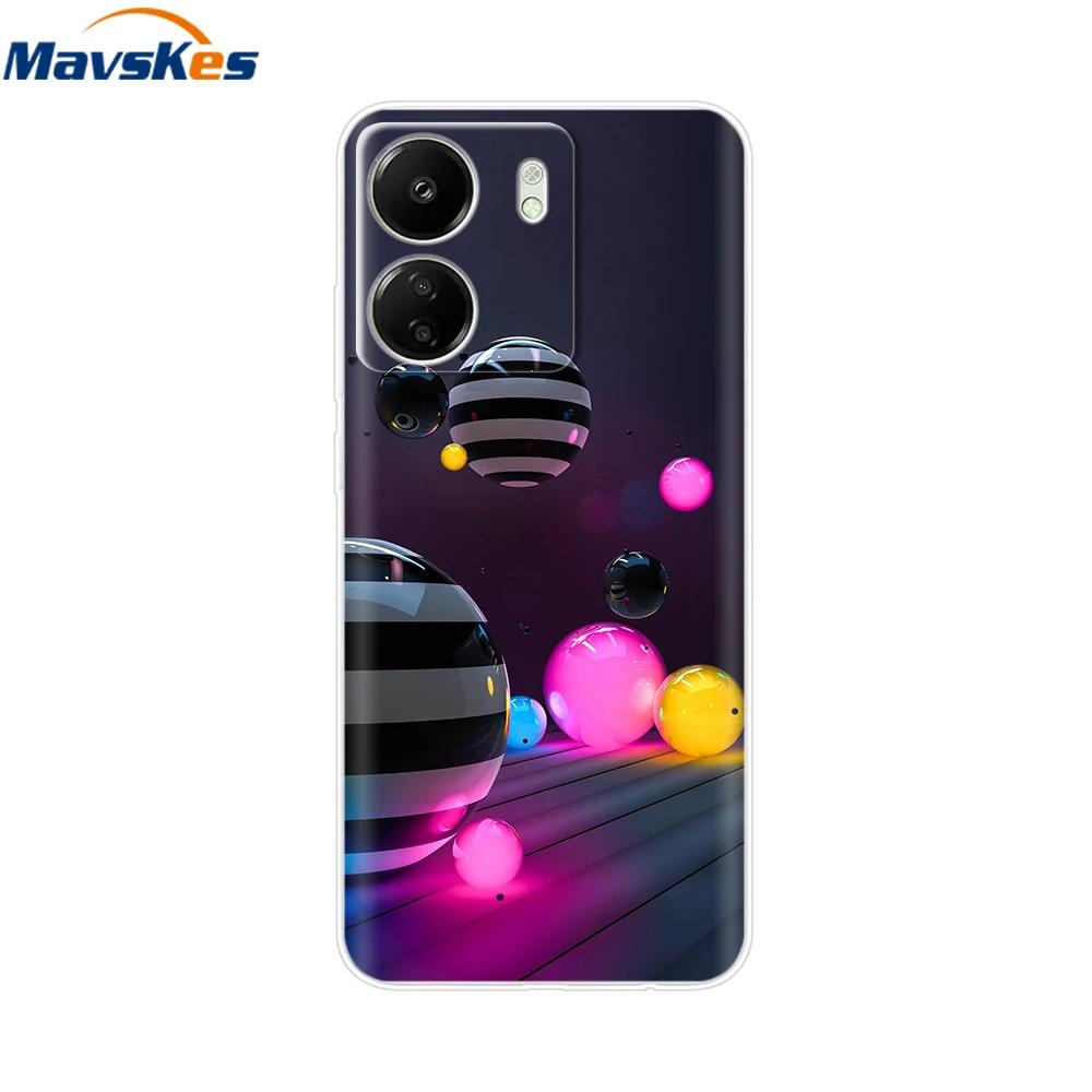 For Xiaomi Poco C65 Cases For Xiaomi Poco C65 Fashion Clear Soft Silicone Phone Cases TPU Fundas for PocoC65 c 65 Coque Bumper