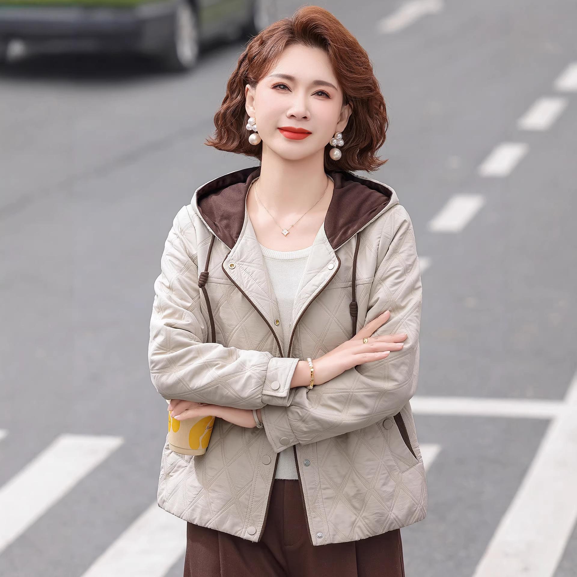 

Mother s Day Spring Jacket for Middle-Aged and Elderly Women 3XL (130-145 lbs) абрикосовий