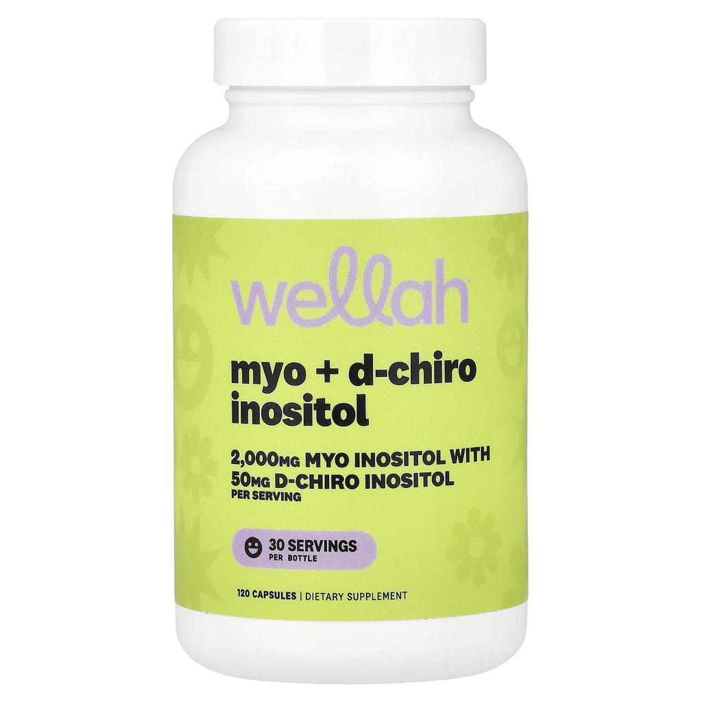 Wellah, Mio + d-Chiroinositol, 120 Capsules