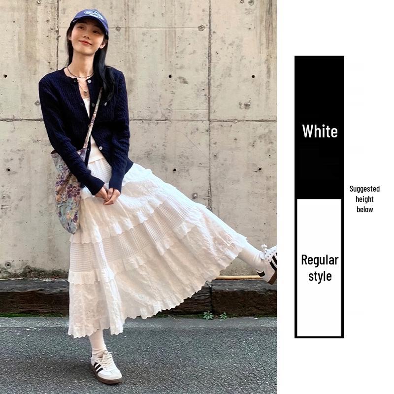 

Women s White Puffy A-Line Ballet Skirt: High-Waisted Spring/Summer/Autumn 2025 Collection M белый