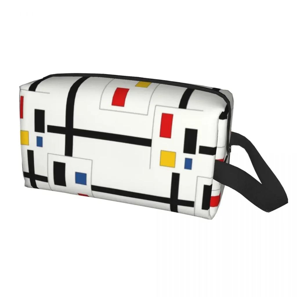 Cestovní Piet Mondrian Minimalistický De Stijl Toaletní taška Móda Moderní umění Organizér na make-up a kosmetiku Krása Úložný prostor Pouzdro Dopp Kit