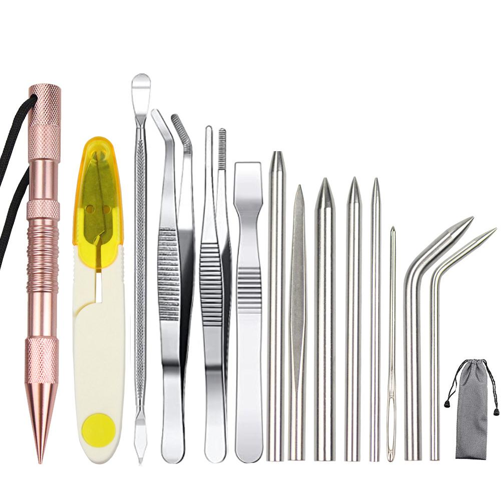 1Set Paracord Knitting Tool Set Aluminium Parachute Cord Needles Bracelets DIY Weave Tool Umbrella Rope Different Size Tools