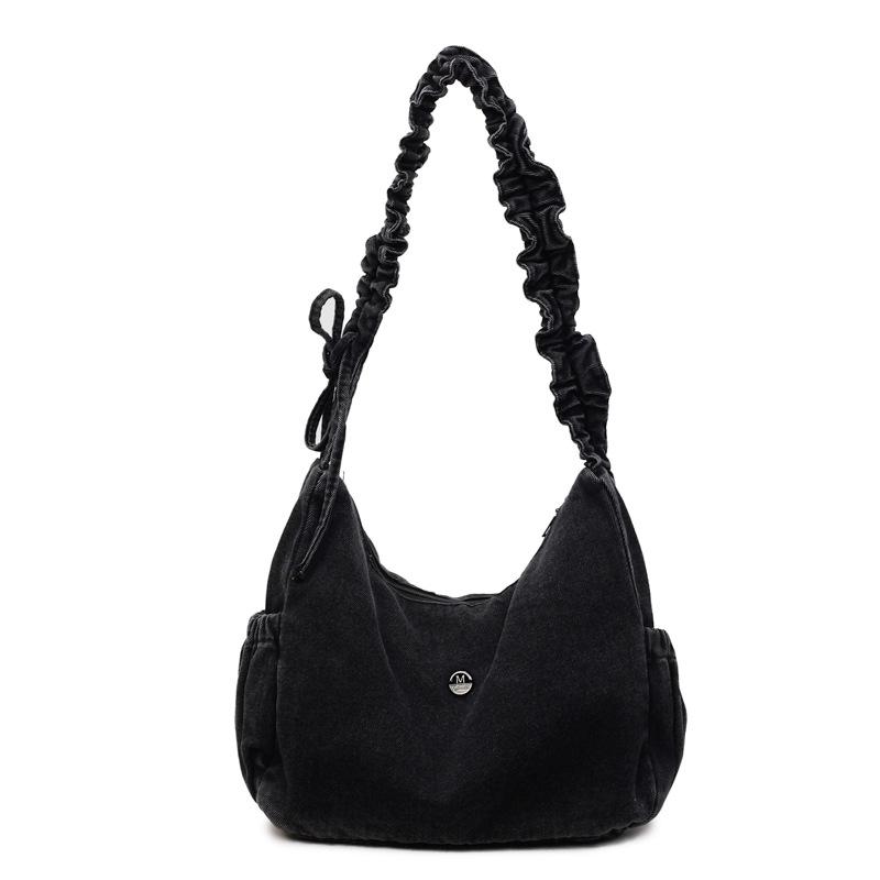 

Джинсовая сумка кроссбоди Женская легкая маленькая квадратная сумка Сумка на плечо/подмышку чёрный