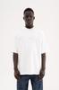 Men's Oversized T-shirt with Embroidered Metallic Logo – Interlock Machinist – Ecru S
