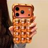 Custodia Placcata Blocco 3D a Quadretti Cartone Animato per For Iphone 17 16 1 Pro Max 14 12 13 11 Lucida Caramella Colore Solido Antiurto Morbida Copertura in TPU