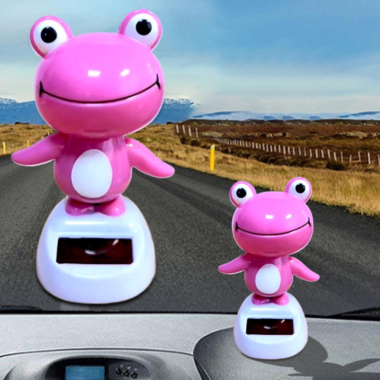 

For Car Car Dashboard Decorations Frog Car Dashboard Decor Solar Powered Shaking Head Figurines Desktop Decoration For Vehicle CHINA