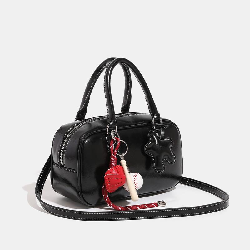 Niche Beta Women's Retro Bowling Bag Collection - 2024 Autumn/Winter Boston Shoulder Crossbody Handbag