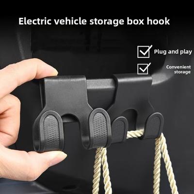 Electric Vehicle Front Storage Box Modification - Storage Hooks for Hanging Items, Highly Functional and Durable.
