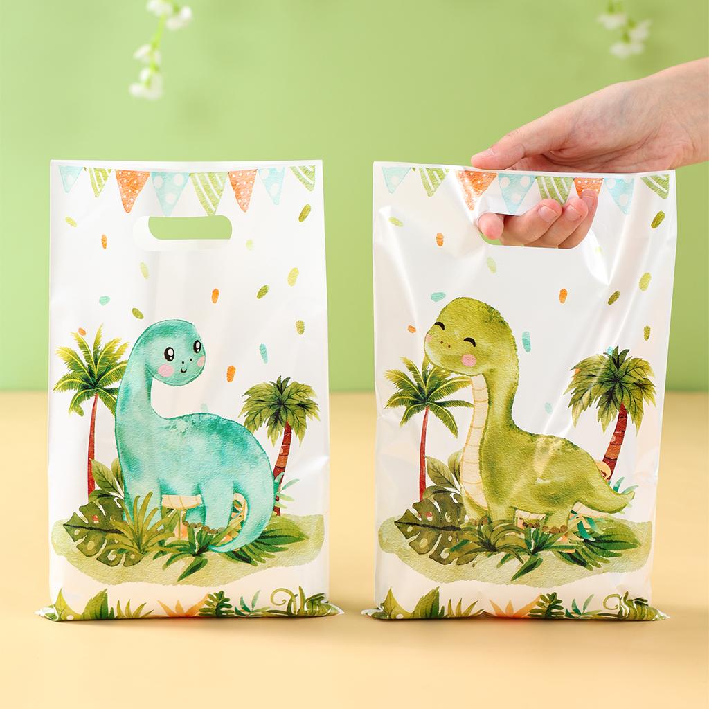 10/25/50pcs Hanging Dinosaur Gift Bags Candy Packaging Children's Birthday Bag Jungle Dinosaur Birthday Party Decor Kids Boys