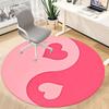 1 Stück Liebe Harmonie Büro Runder Teppich, Matte Geeignet Für Büro, Unter Bürostühlen Schlafzimmer Wohnzimmer Heimdekoration, Zimmer Deko