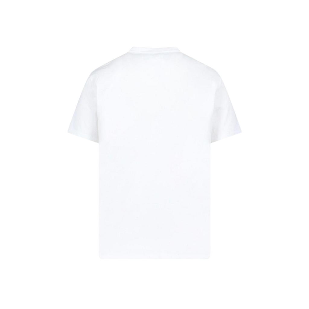 MCM Logo Print Round Neck Loose Short Sleeve T-Shirt Women Tops White MHTESMM05WT