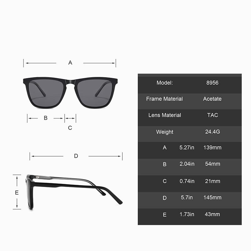 New plate sunglasses women's fashion simple large frame oval versatile light color acetic acid men's polarized sunglasses