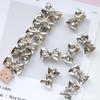 Electroplated Silver Bow Tie Acrylic Beads for DIY Bracelet Chain Jewelry