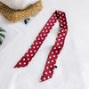 Fashion Dot Ribbon Silk Scarf Women Thin Neck Scarves Lady Small Shawls Narrow Female Neckerchief Dress Accessories