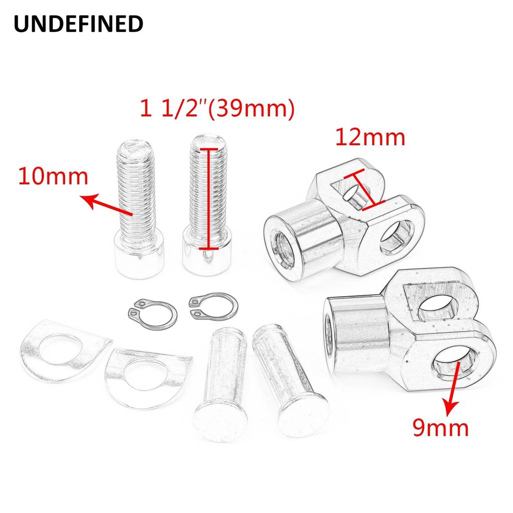 Motorcycle Foot Pegs Footrest Supports Mount Clevis Hardware Kit For Harley Softail FXST Low Rider Super Glide FXR FX 39mm Black