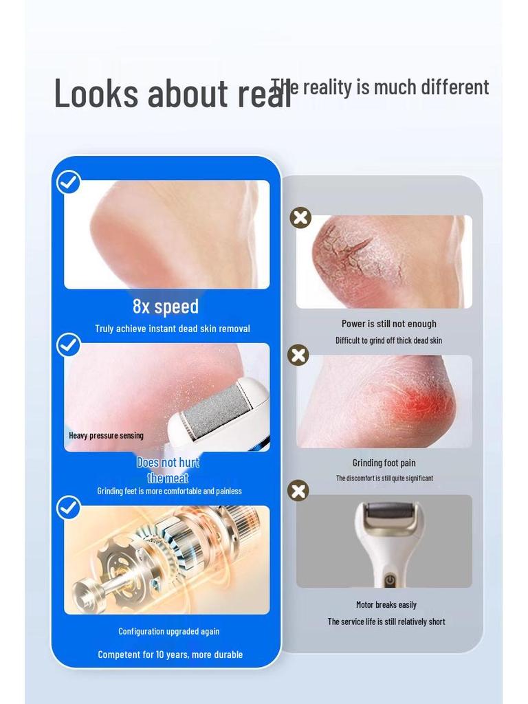 Digital Display Electric Callus Remover & Foot Scrubber Pedicure Tool