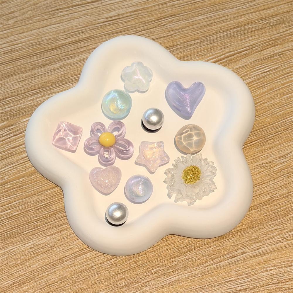 1Set Gemstone Crystal Pearl Flower Shoe Decorations Colorful Sparkling Powder Shoe Charms Set DIY Detachable Shoes Accessories