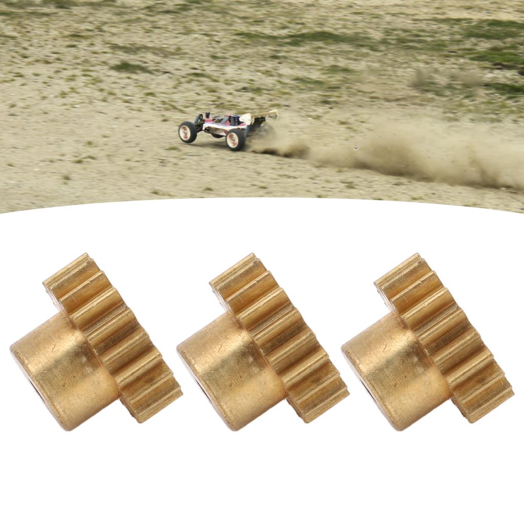RC Motor Gear 20T M0.6 Copper RC Motor Pinion Set for 1/12 1/16 RC Cars for 370 380 390 Motors 3pcs