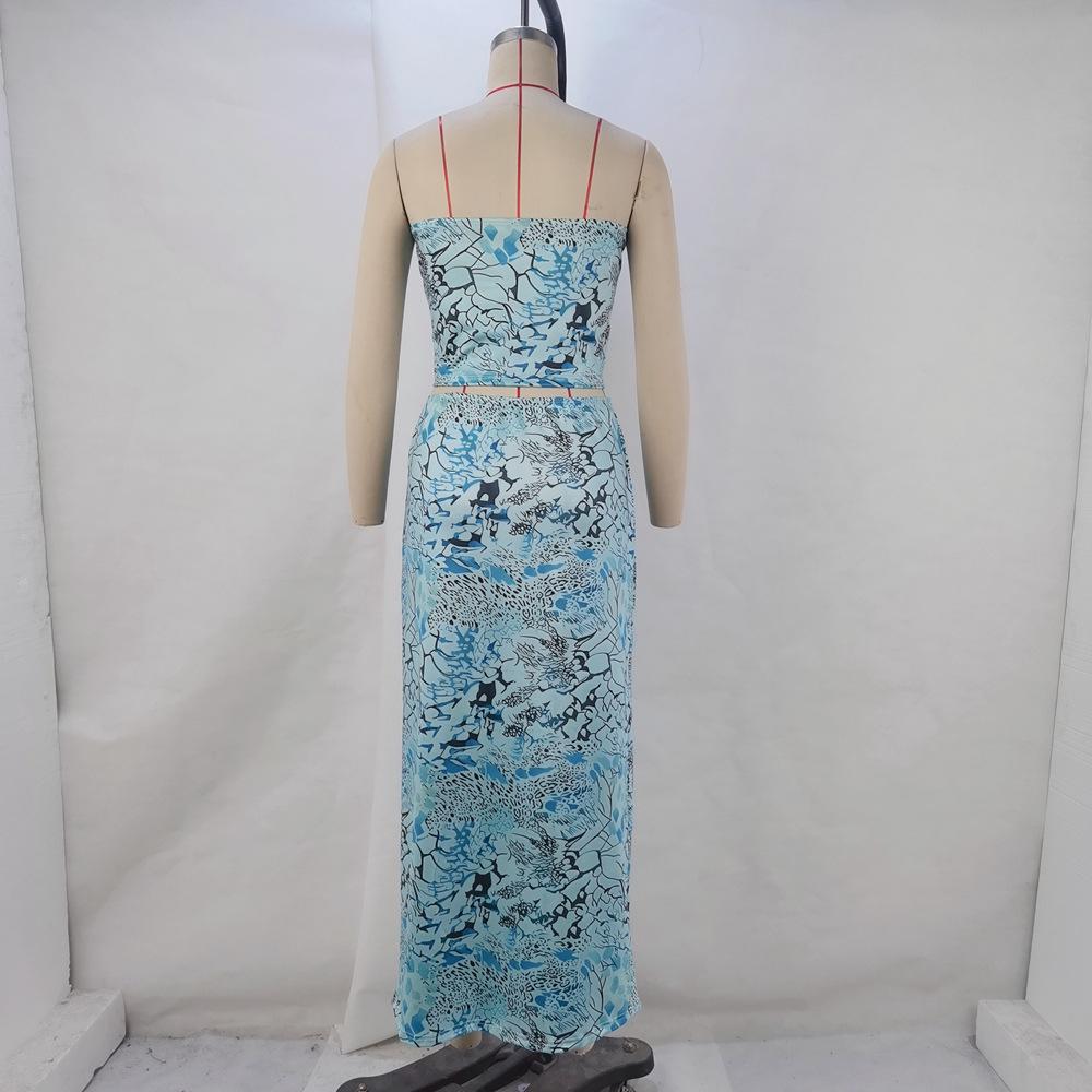 Women's Fashion Tube Top & Hip Skirt Set - Spring/Summer 2025 Collection