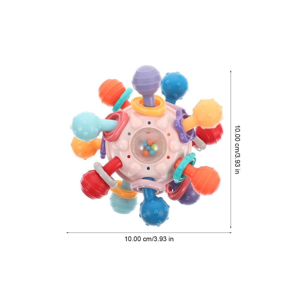 Alasum Baby Handgreifball, Babyspielzeug, Greifaktivität, Beißball zur sensorischen Entwicklung, Leichtgewicht, 11x11x2,6 Zoll