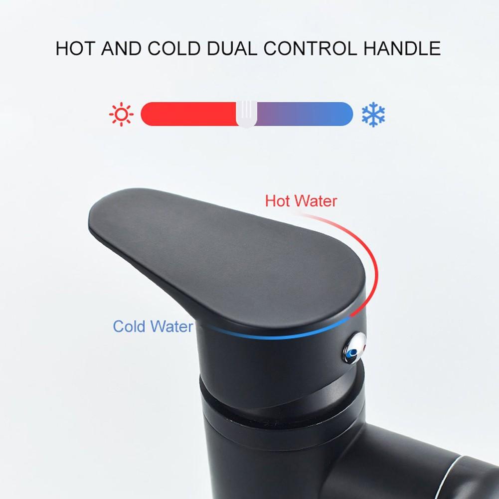 Baterie pentru chiuveta de baie pivotanta la 180 de grade Baterie Montare pe punte Robinet de apa rezistent la stropire