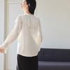 Spring "Bohemian" series gentle fairy style top sweet lace doll collar tied shirt