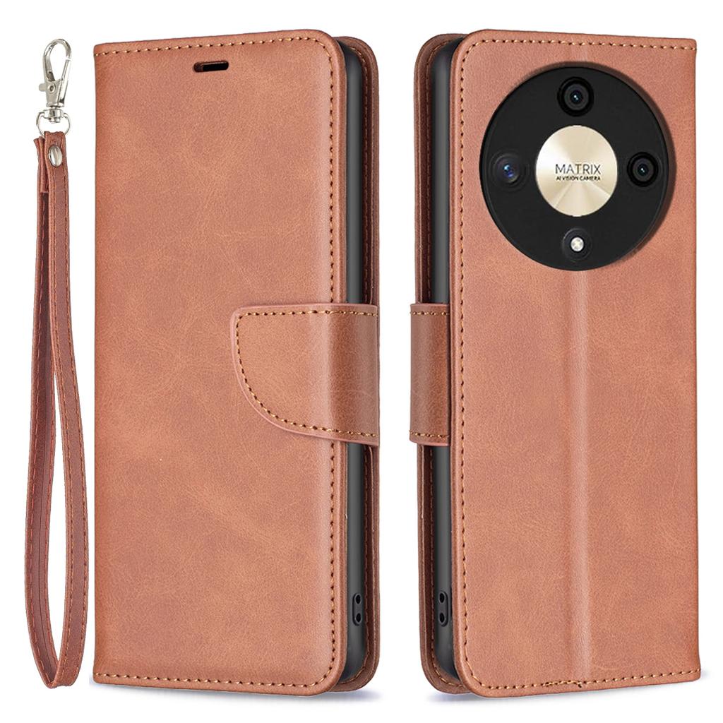 For Honor X9b 5G/Magic6 Lite 5G Case Solid Color Leather Wallet Phone Cover