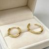 18K Gold Plated Smooth Round Hoop Earrings - Stylish, Versatile Ear Accessories