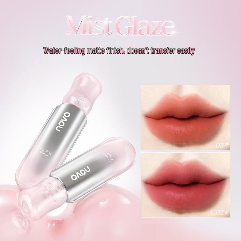 Novo Light Nude Water Mist Lip Glaze: Silky, smooth texture with natural, easy-to-apply color that brightens lips.