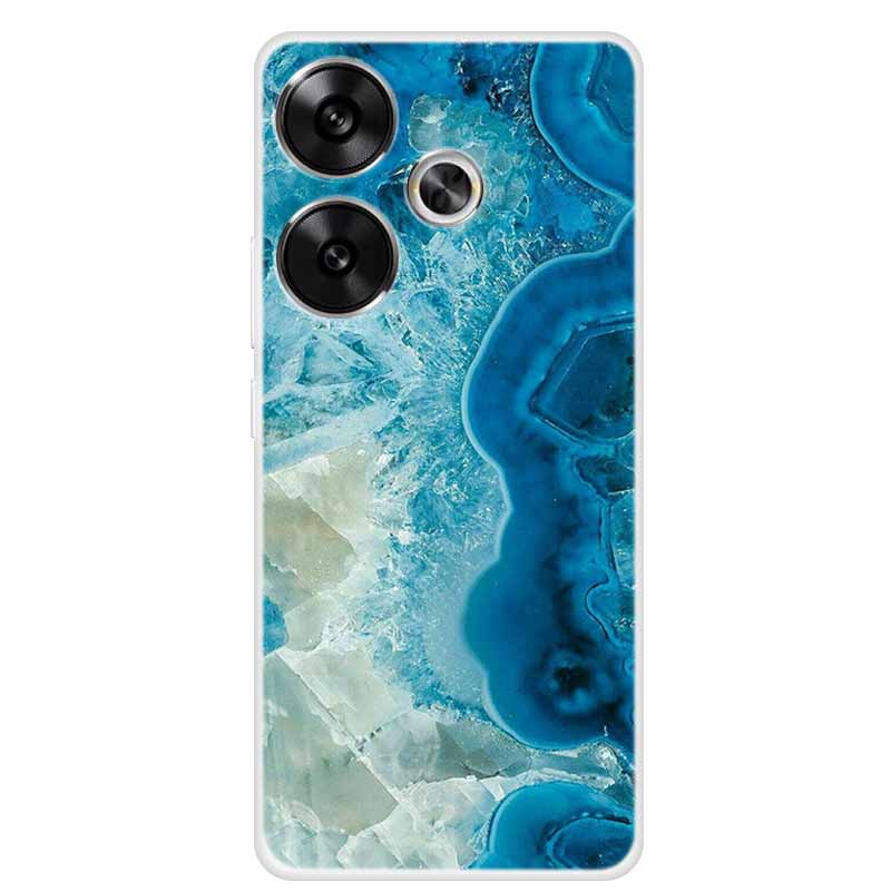 Marble Soft Phone Case For Poco F6 Transparent Case Silicone TPU Cover Funda Para Shield Clear Case for Xiaomi Poco F6 F 6 Pro