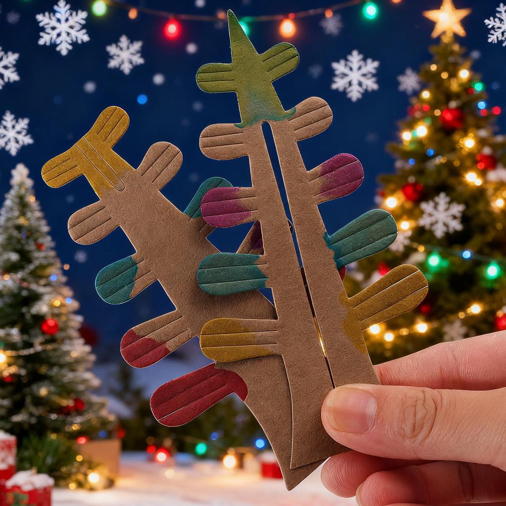 DIY Artificial Crystal Growing Magic Sakura Paper Tree Novelty Toy Christmas Tree Kids New Year Gift Xmas Home Decor Ornament