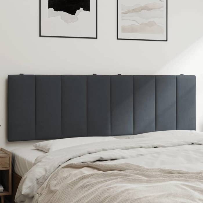 VidaXL Coussin de Tête de Lit, Oreiller de Tête de Lit avec Bandes Auto-agrippantes, Coussin Rembourré Chambre à Coucher, 374676