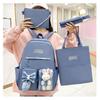 Schoolbag New Japanese Simple Girls Bag Casual Student Backpack Harajuku Four-piece Backpack Multifunctional Handbag