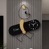 Creativity Cartoon Cat Living Room Wall Clock Modern Metal Restaurant Mute Digital Clock Fashion Bedroom Wall Clock Room Decor