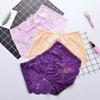4PCS Low Waist Lace Flower Panties Underpants Women Underwear Lingerie Seamless Lace Briefs  Girls