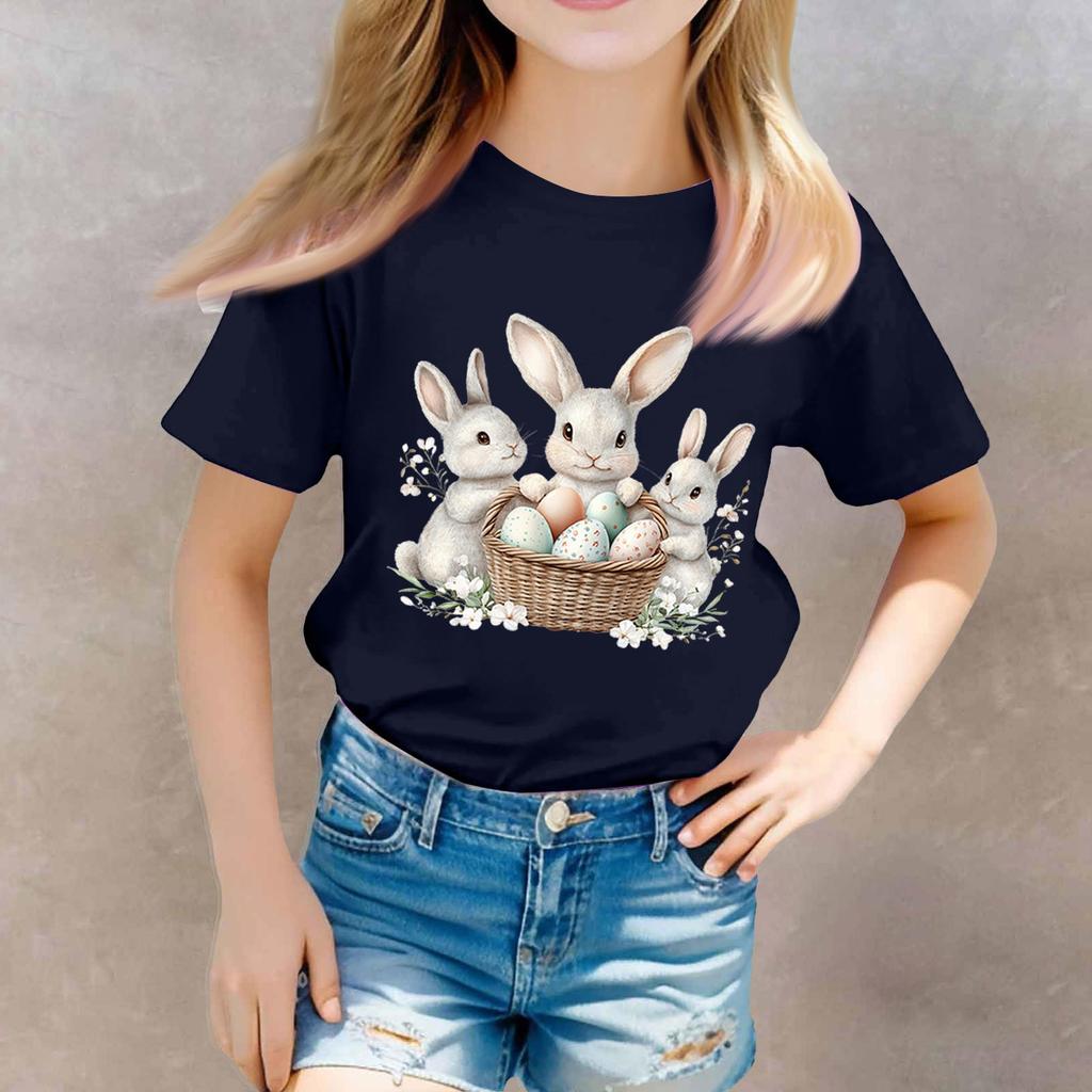 Kleinkind Mädchen Jungen T-Shirts Kinder Top Jungen und Mädchen Bedrucktes Kurzarm T-Shirt