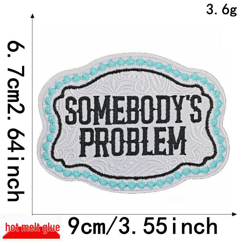 Liteon Cross-Border Alphabet Planet Embroidery Patch for Clothing & Accessories.