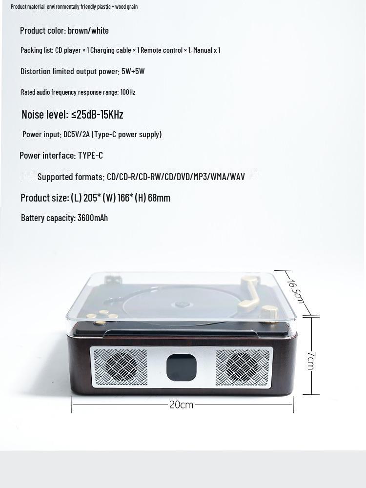 Retro Bluetooth CD Player & Creative Speaker