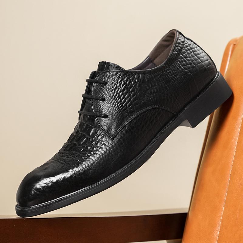 Classic Brand Men's Business Shoes High-end Banquet Men's Suit Dress Shoes Retro Brown Office Versatile Casual Leather Shoes