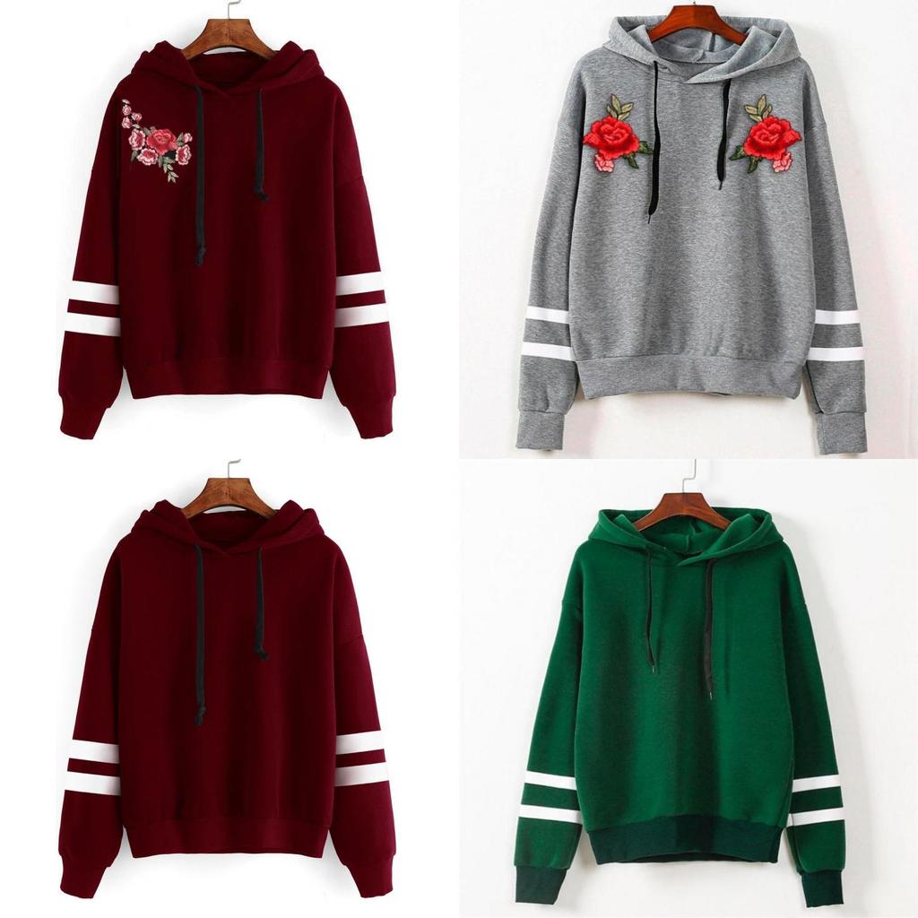 Kapuzenpullover Langarm Damen Sweatshirt Hoodie Sweatjacke Pullover Hoody Kapuze