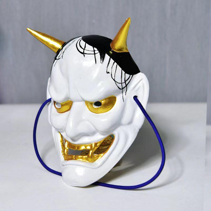 Halloween Small Hannya Mask Resin Costume Party Props Men Cosplay