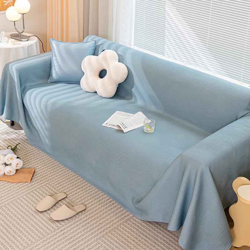 Summer Ice Silk Sofa Towel Ice Dew Cool Breathable All-Inclusive Sofa Cover Dust Cover Living Room Integrated Sofa Cover Towel