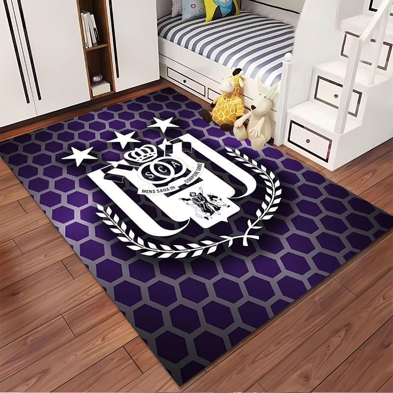 Purple Hexagon Shield Design suitable as a non-slip mat for the living room or bedroom sofa