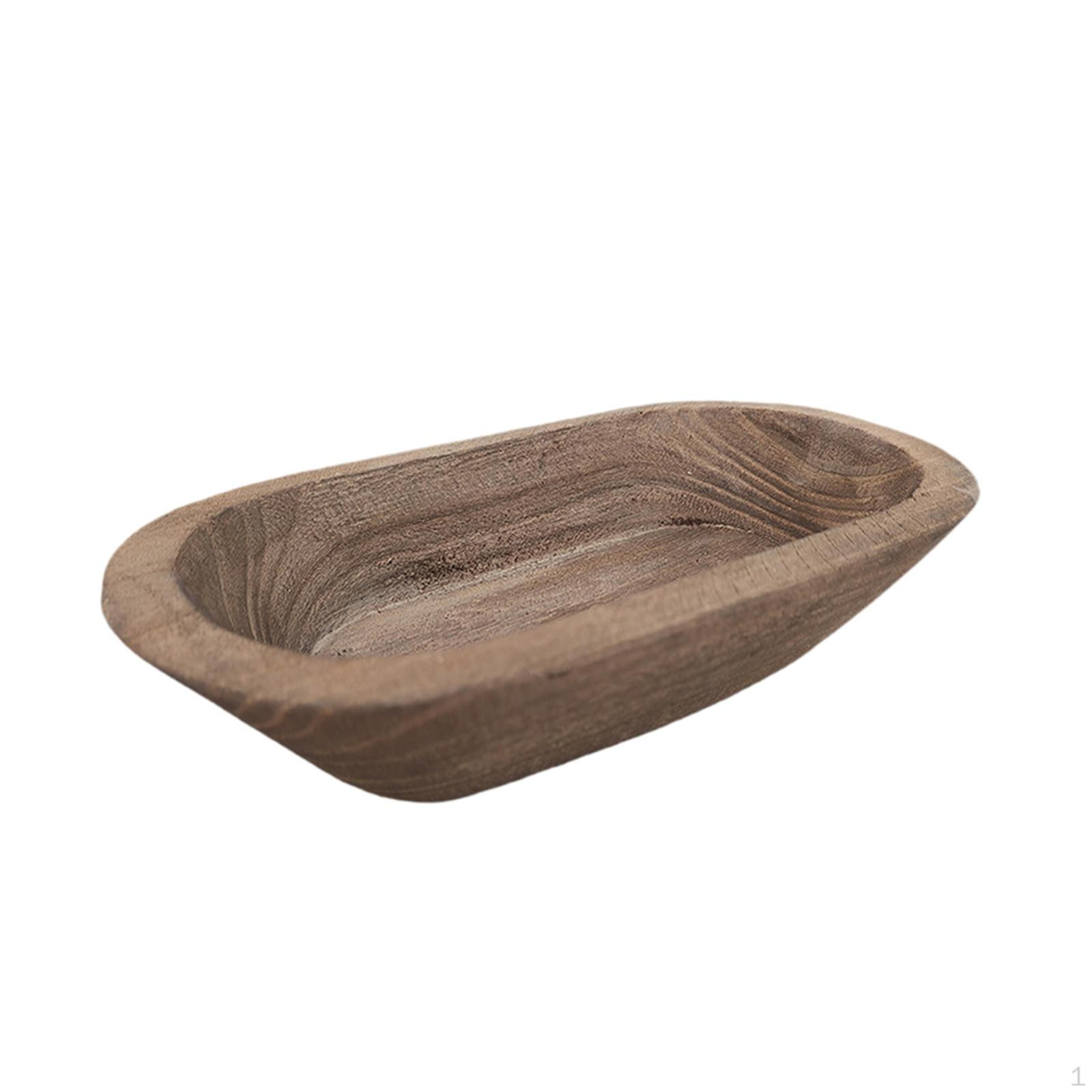 

Dough Bowl for Candle Making Empty Wooden Kitchen Wedding Household Black Brown