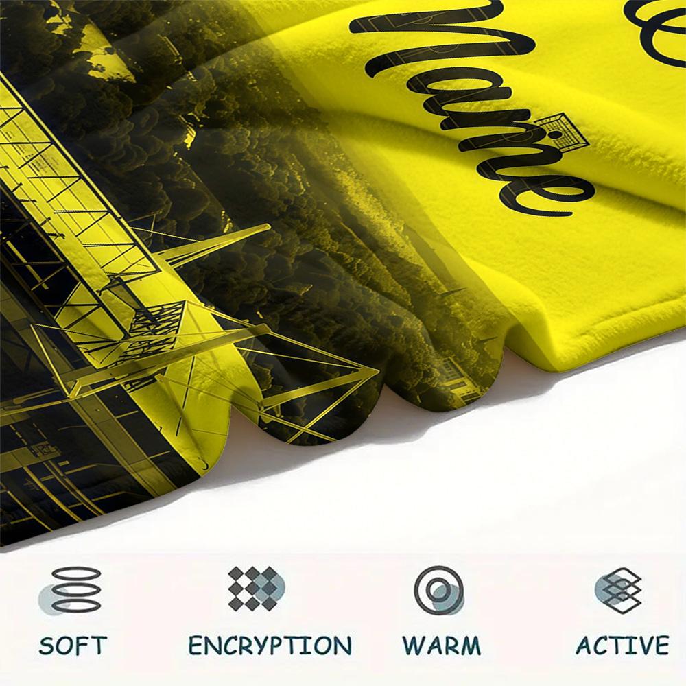 1pz Coperta in Flanella con Nome Personalizzato e Motivo BVB Adatta a Tutte le Stagioni per Arredamento Casa Calore e Comfort Regali Regalo Festivo -HE49