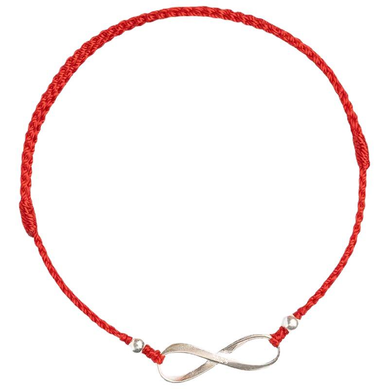 Sterling Silver Koi Fish Red String Bracelet for Women – Good Luck Handmade Braided Rope