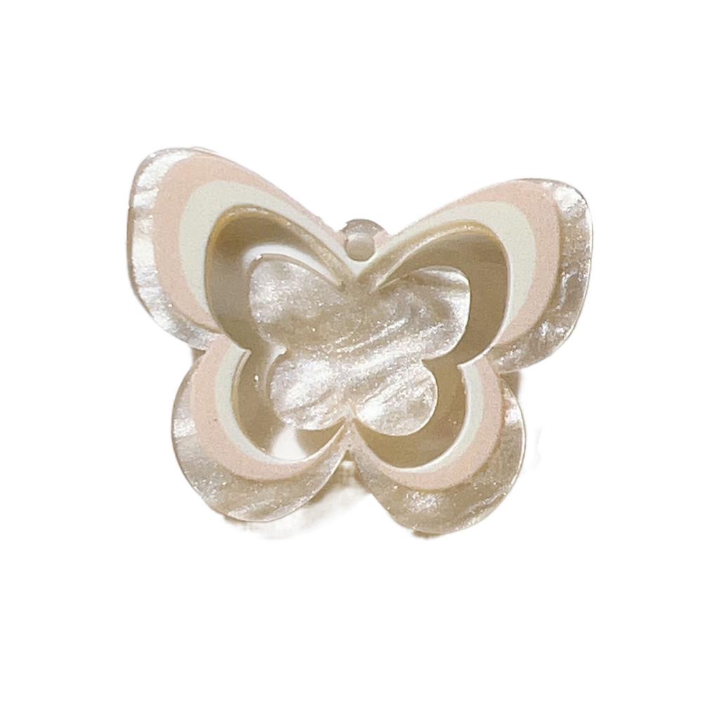 Hollow Butterfly Pendant Jewelry Making Pendant with Hole Decorative Acrylic Butterfly Charm Bracelet Making Bead DIY