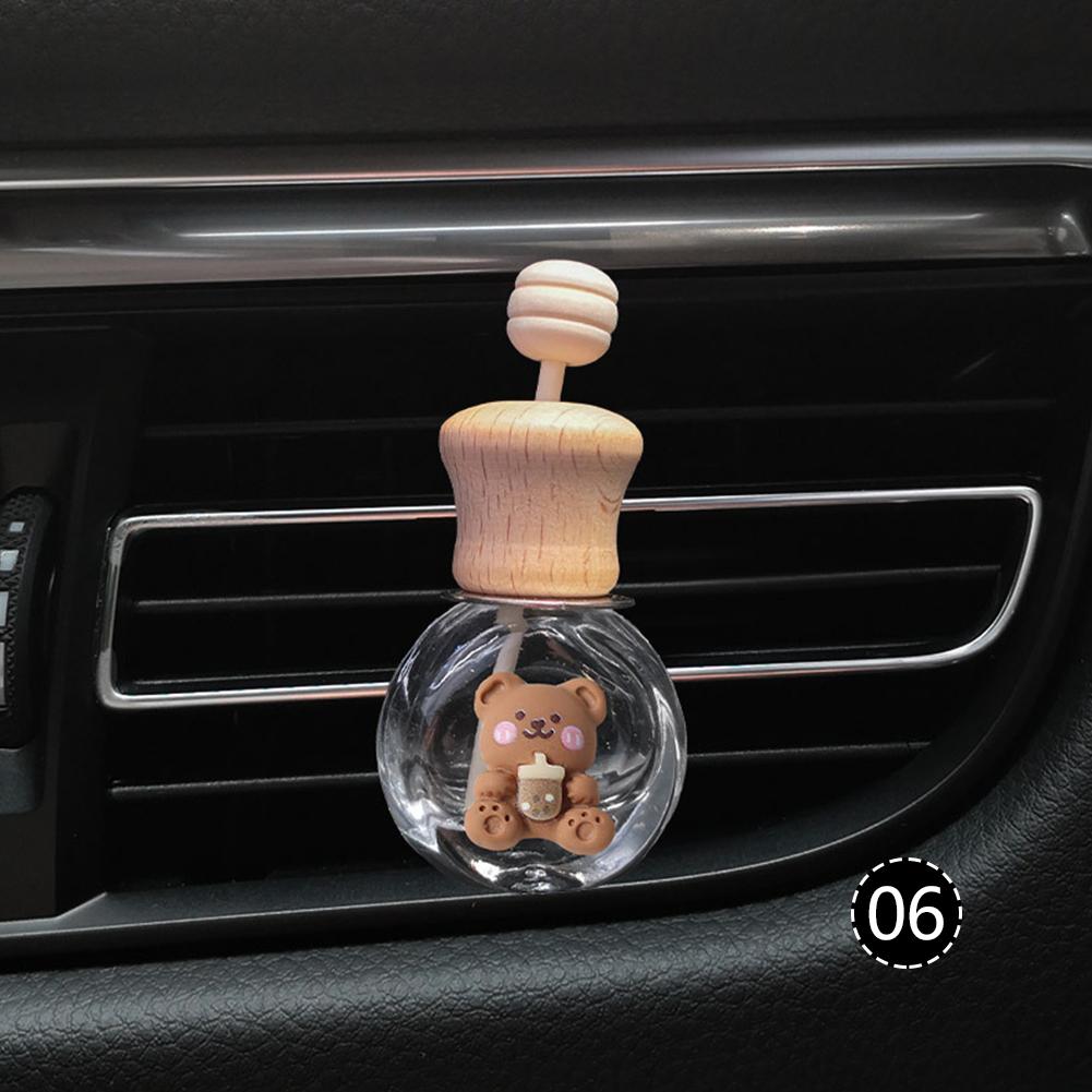 Car Perfume Bottle Car Air Outlet Perfume Bottle Air Freshener Hanging Glass Bottle Auto Ornament Diffuser Fragrance Ornament